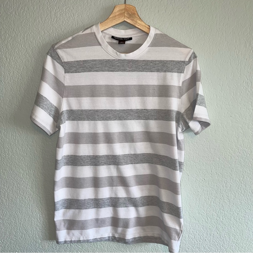 EUC Michael Kors Striped Short Sleeve Tee - Small